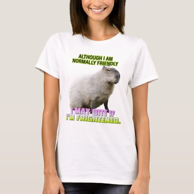 Camiseta Aunque normalmente soy amigable, puedo comerme si  (Anverso)