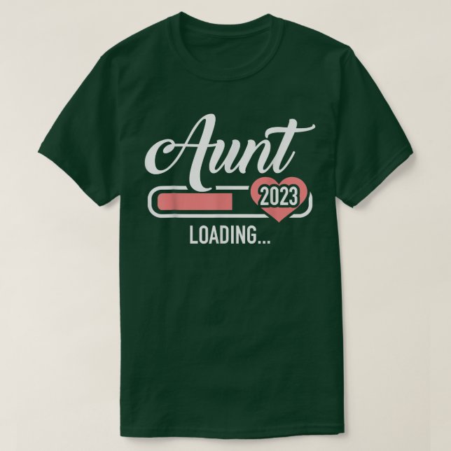 Camiseta Aunt 2023 loading bar for soon to be auntie  (Diseño del anverso)