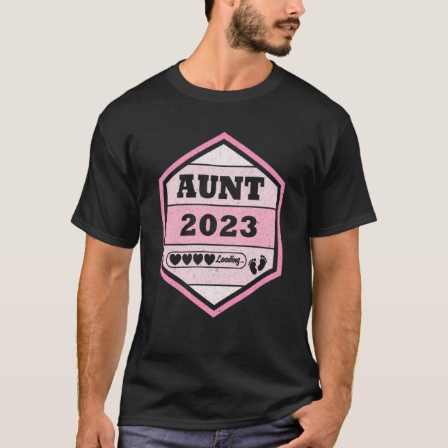 Camiseta Aunt 2023 Loading Promoted To Aunt Soon To Be Aunt (Anverso)