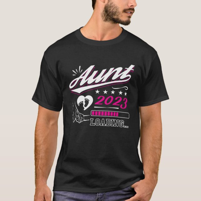 Camiseta Aunt 2023 Loading Soon To Be Mother Pregnancy Anno (Anverso)