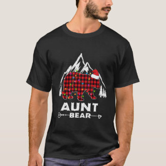 Camiseta Aunt Bear Pajama Red Plaid Mateo Regalos Familiare