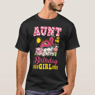 Camiseta Aunt Birthday Animals Chica coincidente Cumpleaños