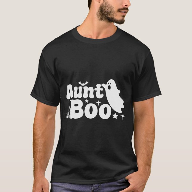 Camiseta Aunt Boo Funny Ghost Halloween Family Matching  (Anverso)