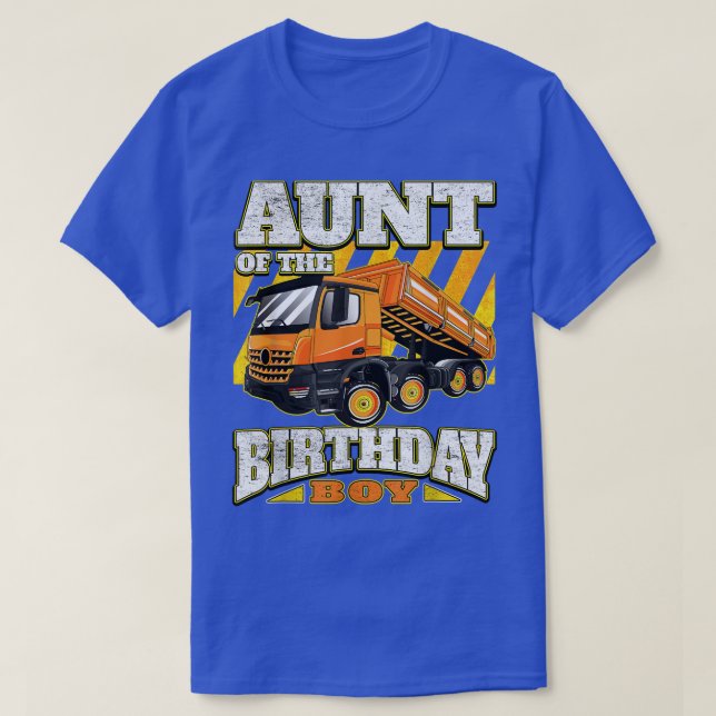 Camiseta Aunt - Dump Truck Birthday  (Diseño del anverso)