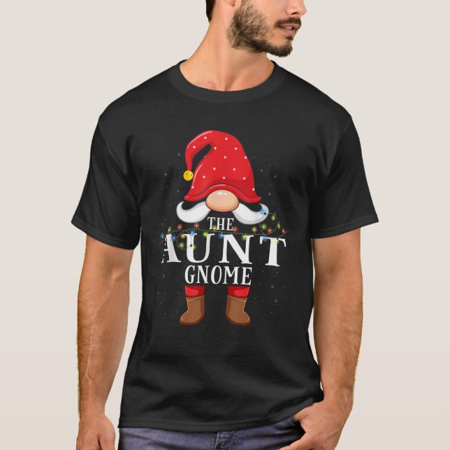 Camiseta Aunt Gnome Matching Christmas Family Pajama  (Anverso)