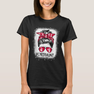 Camiseta Aunt Life Messy Bun CheerLeader Madres Encadenadas