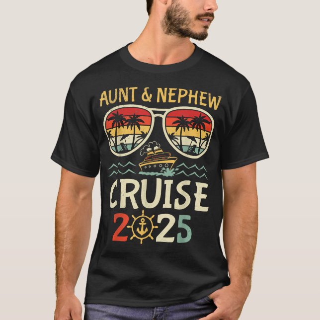 Camiseta Aunt  Nephew Cruise 2025 Tropical Vacation  (Anverso)