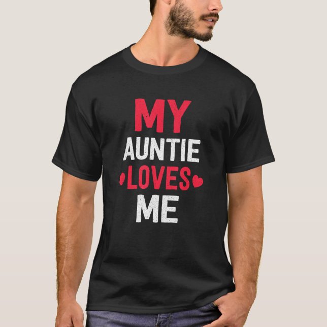 Camiseta Aunt Niche Nephew My Loving Auntie Loves Me Family (Anverso)