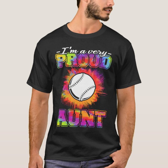 Camiseta Aunt Of A Baseball Player  Baseball (Anverso)