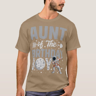 Camiseta Aunt Of The Birthday Astronaut Boy Space Theme Bda