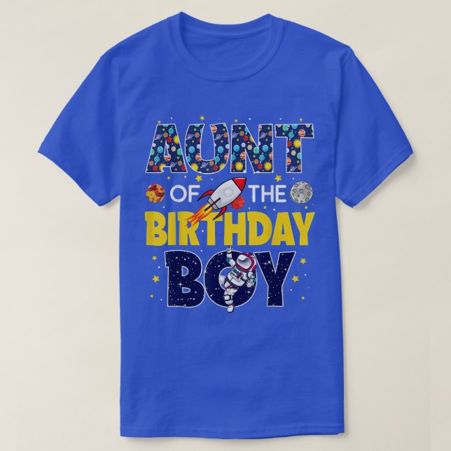 Camiseta Aunt Of The Birthday Boy 2nd Outer Space Outfit  (Diseño del anverso)