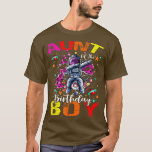Camiseta Aunt Of The Birthday Boy Astronaut Boy Space Theme