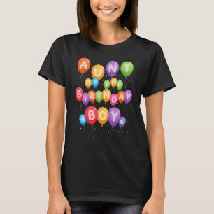 Camiseta Aunt of The Birthday Boy Balloon Boy B-Day Family 