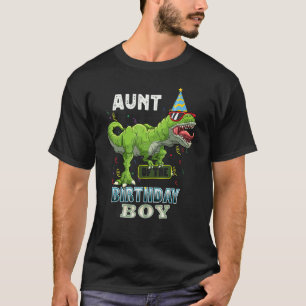 Camiseta Aunt Of The Birthday Boy Rex Dinosaur Birthday Par