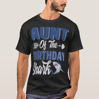 Camiseta Aunt Of The Birthday Boy Shark Ocean Matching Fami