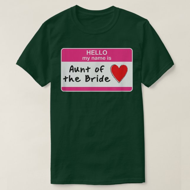 Camiseta Aunt of the Bride Funny Bridal Party Bridesmaids S (Diseño del anverso)