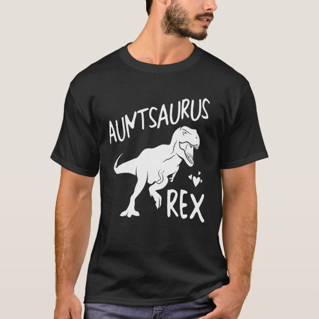 Camiseta Aunt Saurus Dinosaur Cute Mother Grandma Family Ma (Anverso)