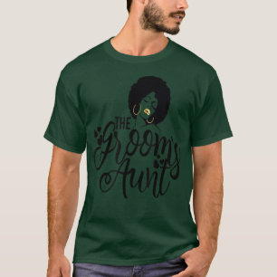 Camiseta Aunti, la tía Boda novia de la novia negra del nov