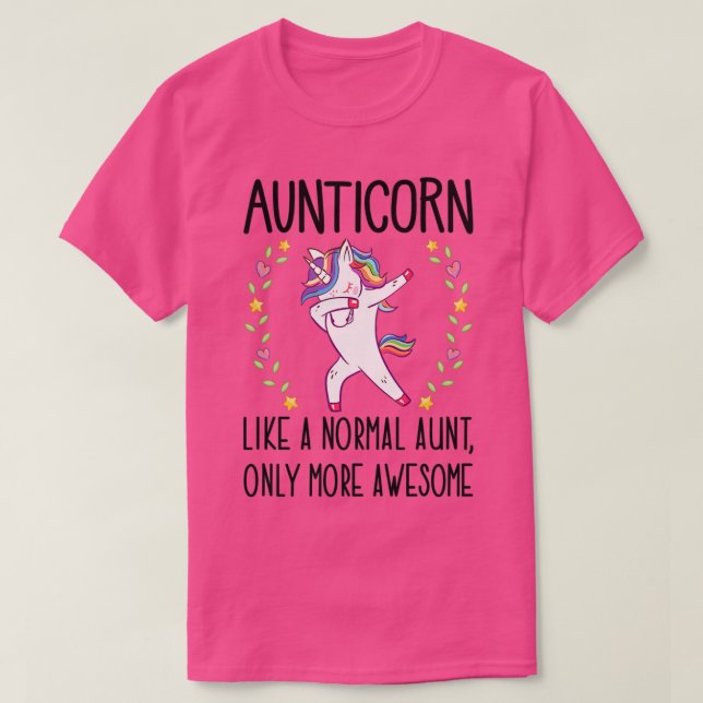 Camiseta Aunticorn Dabbing Unicornio regalo para tía (Diseño del anverso)