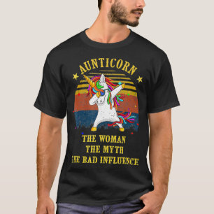 Camiseta Aunticorn La Mujer El Mito La Mala Influencia