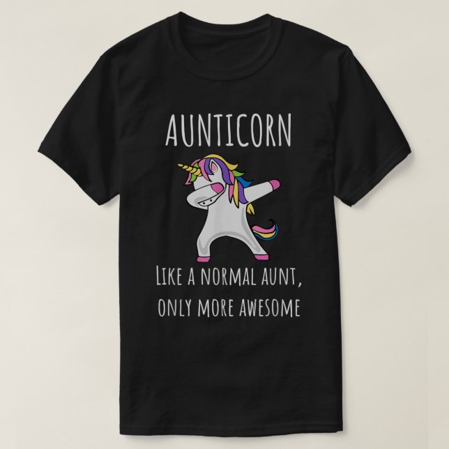 Camiseta Aunticornio Como Una Tía Sólo Una Maravillosa Unic (Diseño del anverso)