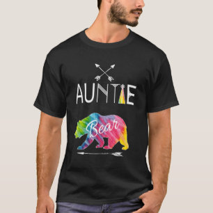 Camiseta Auntie Bear Tie Dye Mating Family Vacaciones Campi