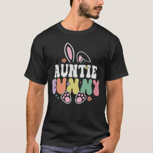 Camiseta Auntie Bunny Women Easter Day Rabbit Grandma Famil