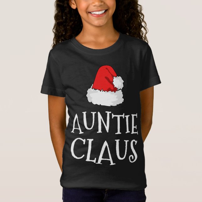 Camiseta Auntie Claus Navidades Gorra Grupo Familiar coinci (Anverso)