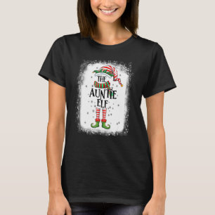 Camiseta Auntie Elf Group Xmas Fiesta tía Mujeres con herid