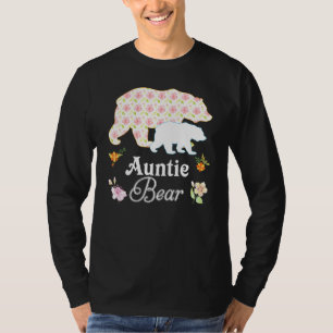 Camiseta Auntie Flor Floral Oso Cute Familia Mami Abuela