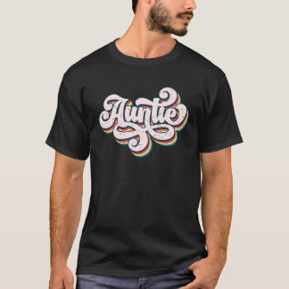 Camiseta Auntie Graphic  Retro Groovy Family Matching Party