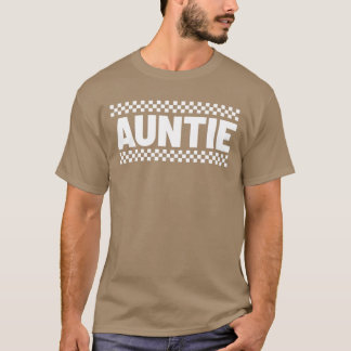 Camiseta Auntie Hosting Race Pit Crew Checkered Cumpleaños 