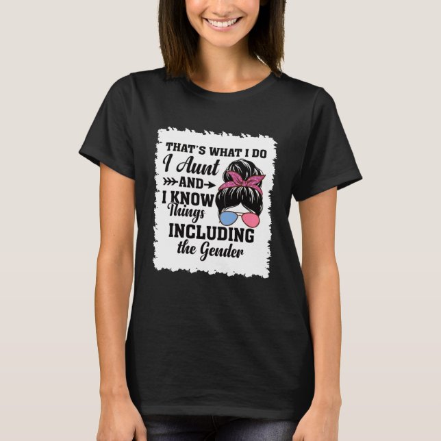 Camiseta Auntie Keeper of the Gender Reveal Party Ideas Dis (Anverso)