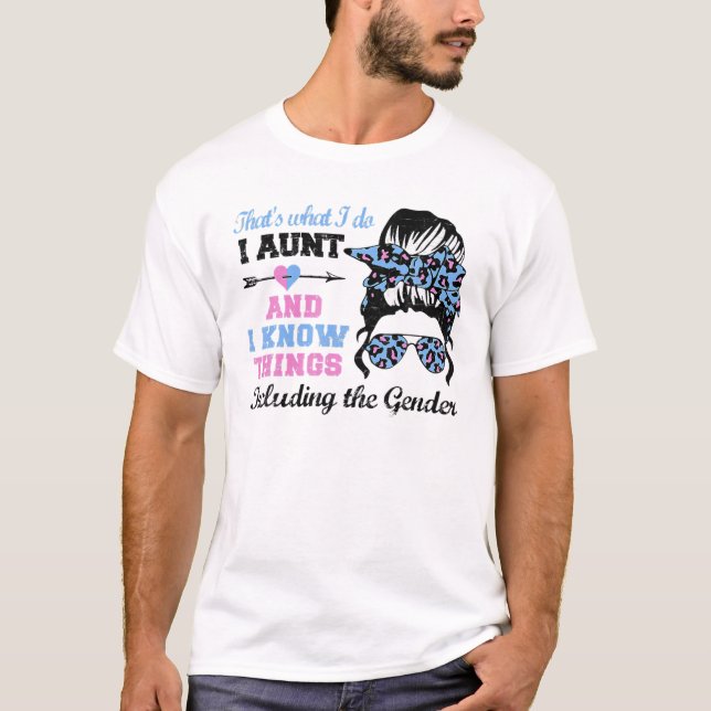 Camiseta Auntie Keeper Of The Gender Reveal Party Ideas Dis (Anverso)