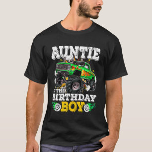 Camiseta Auntie Of The Birthday Boy Monster Truck Birthday 