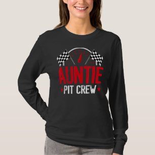 Camiseta Auntie Pit Crew Race Car Birday Party Carreras Fam