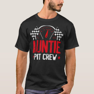 Camiseta Auntie Pit Crew Race Car Birday Party Carreras Fam