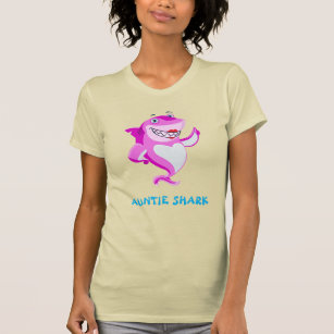 Camiseta Auntie Shark   Funny Personalizado