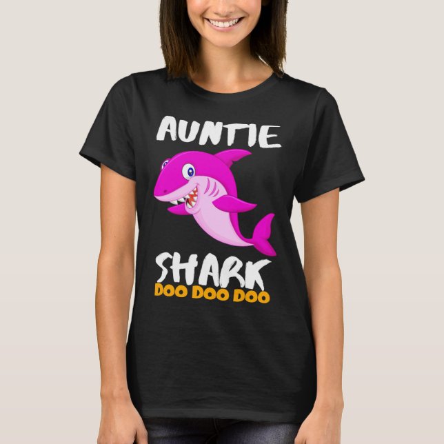 Camiseta Auntie Shark  Last Minute (Anverso)