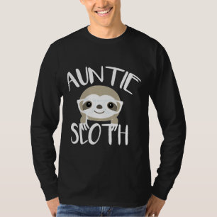 Camiseta Auntie Sloth Shirt Cute Divertido Regalo Para Tuna