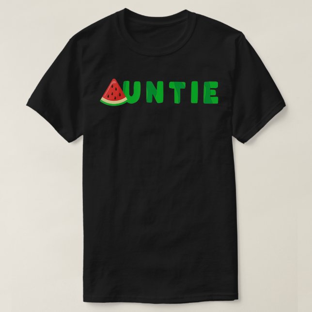 Camiseta Auntie Watermelon Summer Tropical Fruit (Diseño del anverso)