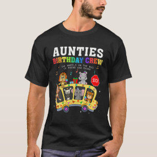 Camiseta Aunties Birthday Crew Tema Animales De Autobús Coi