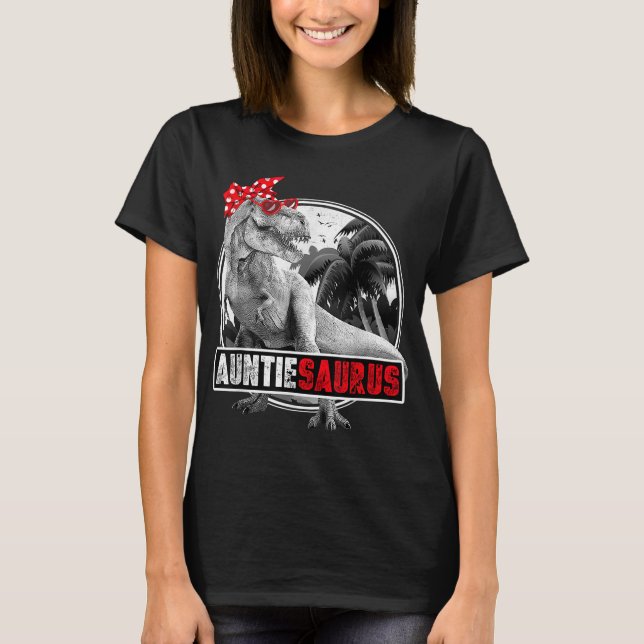 Camiseta Auntiesauro T-Rex Auntie Dinosaur (Anverso)