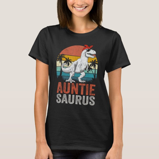 Camiseta Auntiesauro T Rex Dinosaur Auntie Saurus Family M (Anverso)