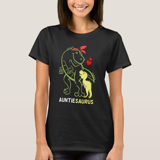 Camiseta Auntiesauro Tía Tyrannosauro Dinosaurio Bebé (Anverso)
