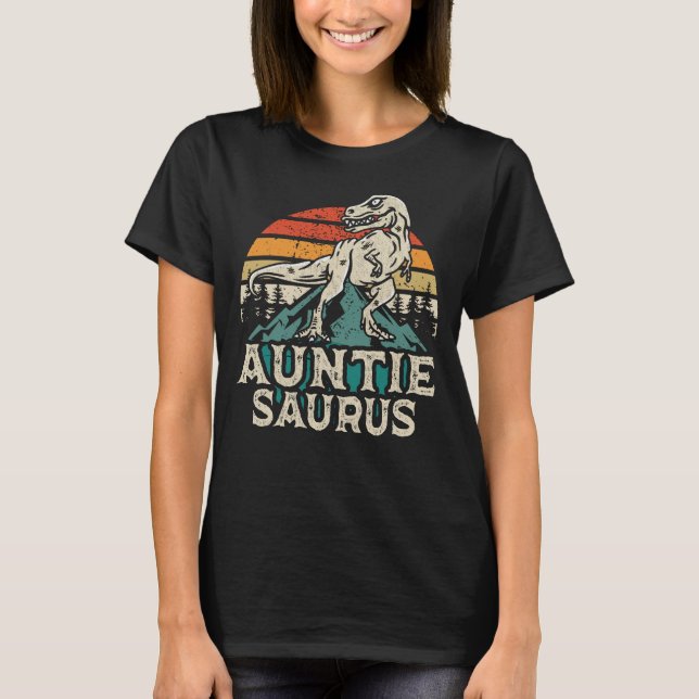 Camiseta Auntiesaurus Dinosaur T Rex Auntie Saurus Funny (Anverso)