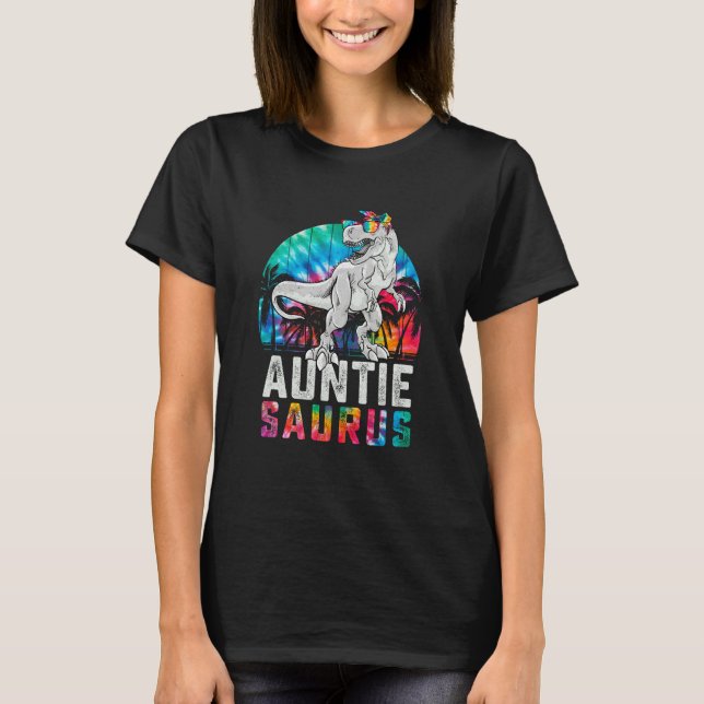 Camiseta Auntiesaurus Rex Dinosaur Aunt Saurus Family Match (Anverso)