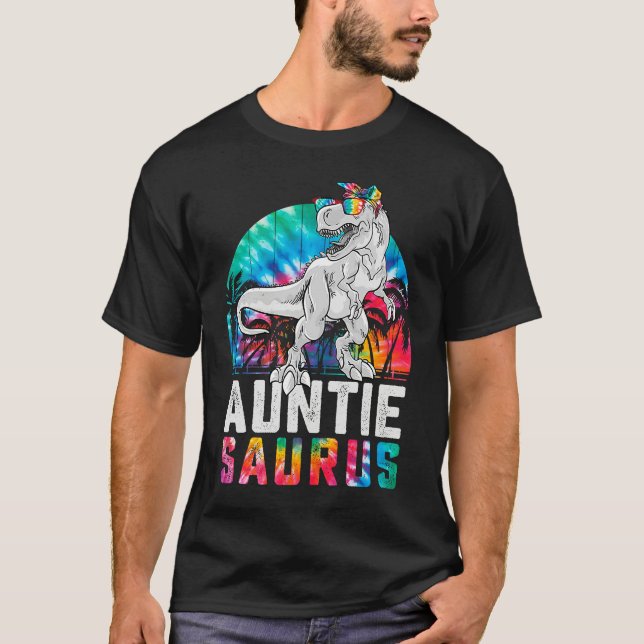 Camiseta Auntiesaurus Rex Dinosaur Aunt Saurus Family Match (Anverso)