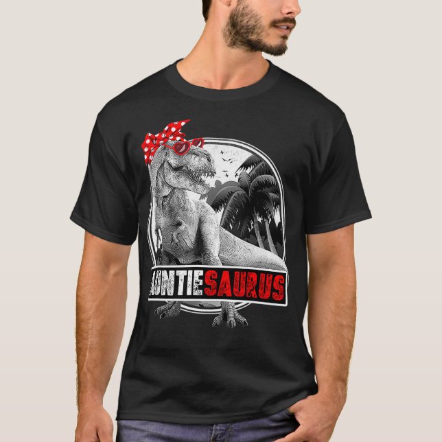 Camiseta Auntiesaurus Shirt T-Rex Auntie Dinosaur (Anverso)