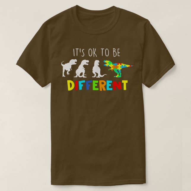 Camiseta Auntiesaurus T Re Dinosaur  It's Ok To Be Differen (Diseño del anverso)